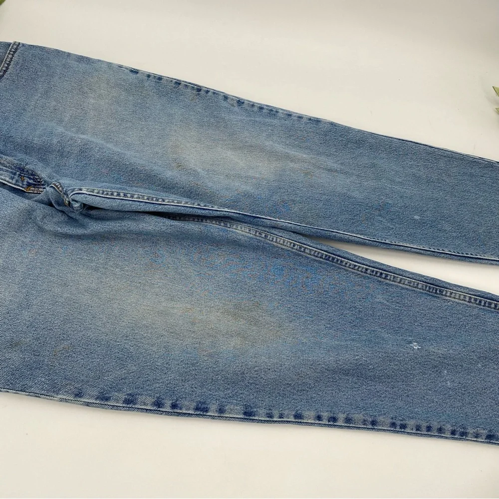 Levi’s Jeans Men’s 40x30 Blue 545 VTG 90s Brown Tab LOOSE Batwing Stains Flaws